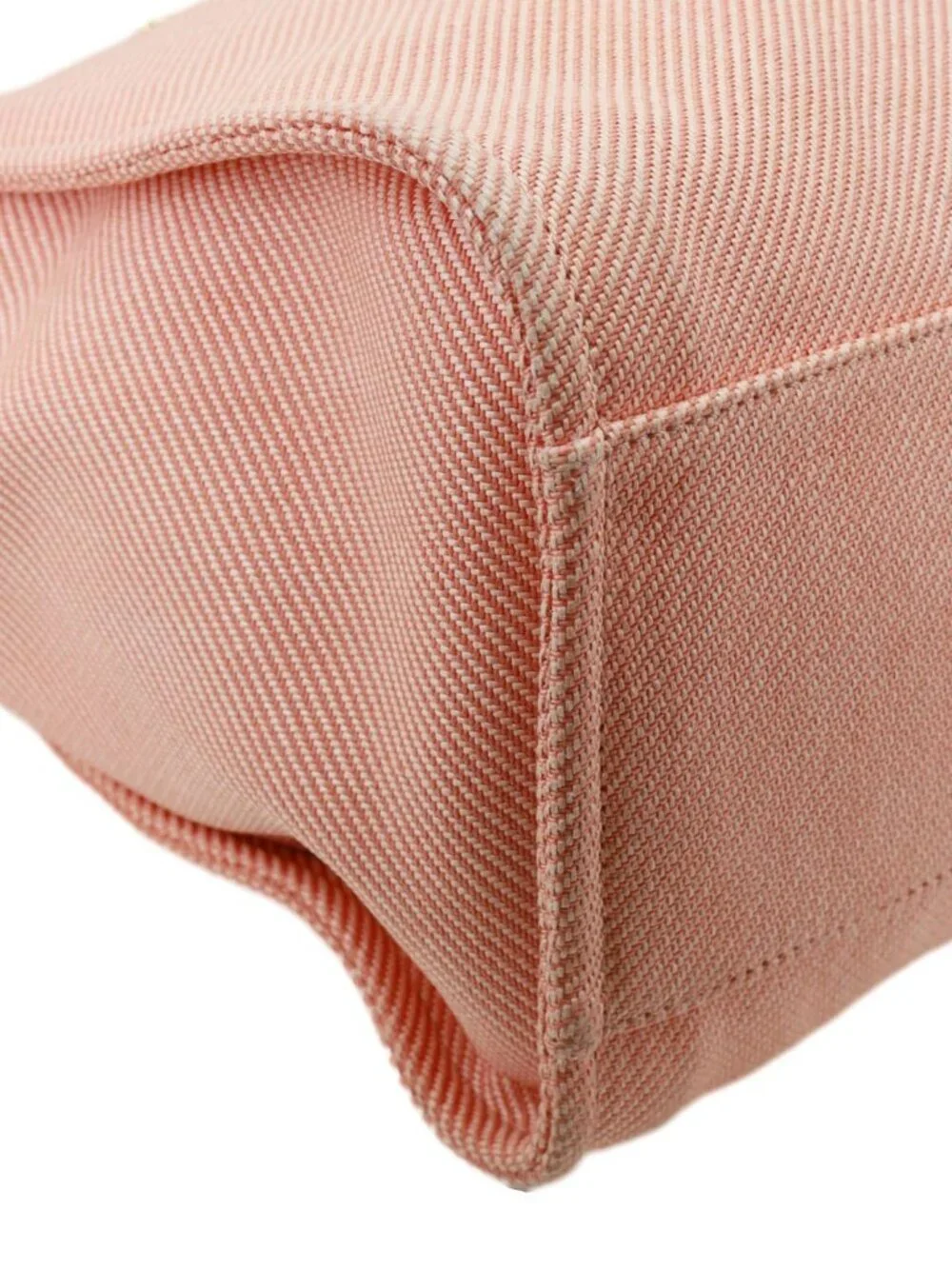 Chanel  Deauville Medium Mixed Fibers Canvas Calfskin Shopping Tote Bag Peach - Picture 7 of 11